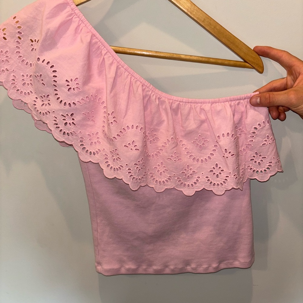 Pink Off-Shoulder Top